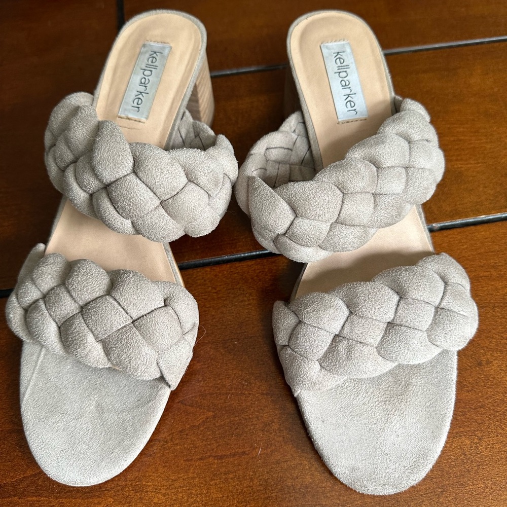 Braided Strap mule heels size 9
